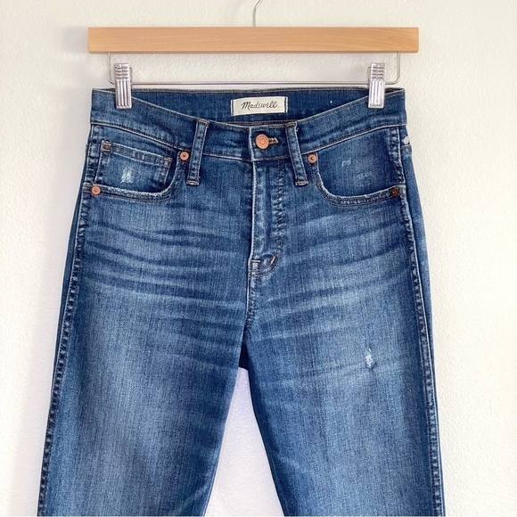 Madewell 9” High Rise Skinny Stretch Denim Distressed Jean Allegra Wash 26 - Picture 7 of 16